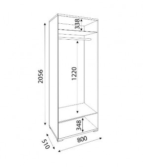 Мармарис (гостиная) М01 Шкаф (2 двери) в Сысерти - sysert.mebel24.online | фото 2