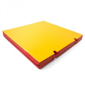 Мат гимнастический 1х1х0,1м с вырезом под стойки цв. красный-желтый в Сысерти - sysert.mebel24.online | фото