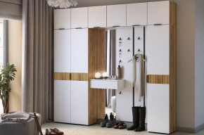 МЕБЕЛЬСОН К33 Прихожая (дуб крафт золотой/белое дерево) в Сысерти - sysert.mebel24.online | фото