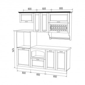 МИЛАНО Кухонный гарнитур 2,0 м Компоновка №3 в Сысерти - sysert.mebel24.online | фото 6