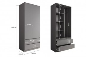 МОРИ МШ 900.2 Шкаф (графит) в Сысерти - sysert.mebel24.online | фото 2