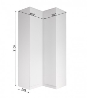 МОРИ МШУ 960.1 Шкаф угловой (белый) в Сысерти - sysert.mebel24.online | фото 2