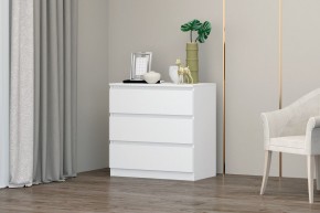 МС "Хилтон" Комод №2 800 (3 ящ.) белый текстурный в Сысерти - sysert.mebel24.online | фото