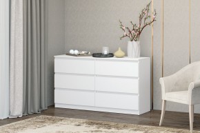 МС "Хилтон" Комод №5 1400 (6 ящ.) белый текстурный в Сысерти - sysert.mebel24.online | фото