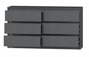 МС "Хилтон" Комод №5 1400 (6 ящ.) графит в Сысерти - sysert.mebel24.online | фото 3
