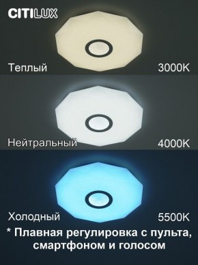 Накладной светильник Citilux Диамант Смарт CL713A30G в Сысерти - sysert.mebel24.online | фото 4
