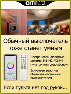 Накладной светильник Citilux Диамант Смарт CL713A30G в Сысерти - sysert.mebel24.online | фото 6