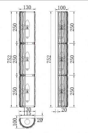 Накладной светильник Maytoni Facet MOD094WL-03G в Сысерти - sysert.mebel24.online | фото 4