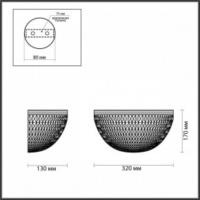 Накладной светильник Odeon Light Malaga 4936/1W в Сысерти - sysert.mebel24.online | фото 3