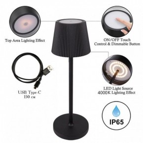 Настольная лампа декоративная Arte Lamp Fuyue A1616LT-1BK в Сысерти - sysert.mebel24.online | фото 3