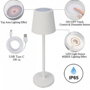 Настольная лампа декоративная Arte Lamp Fuyue A1616LT-1WH в Сысерти - sysert.mebel24.online | фото 3