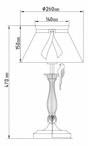 Настольная лампа декоративная Maytoni Bird ARM013-11-W в Сысерти - sysert.mebel24.online | фото 5