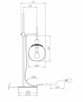 Настольная лампа декоративная Maytoni Erich MOD221-TL-01-G в Сысерти - sysert.mebel24.online | фото 3