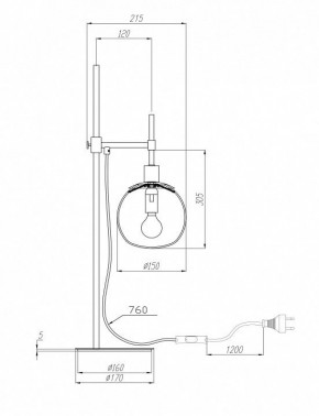 Настольная лампа декоративная Maytoni Erich MOD221-TL-01-N в Сысерти - sysert.mebel24.online | фото 3