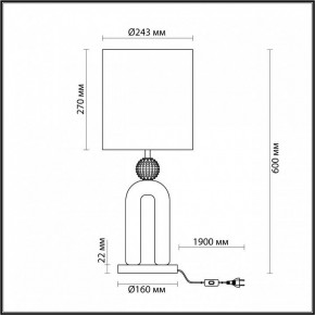 Настольная лампа декоративная Odeon Light Bagel 5410/1T в Сысерти - sysert.mebel24.online | фото 4