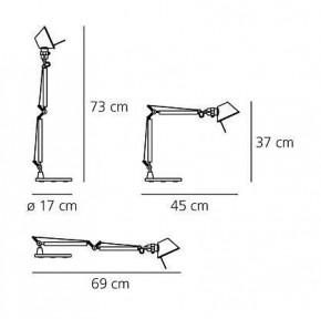 Настольная лампа офисная Artemide  A001300 в Сысерти - sysert.mebel24.online | фото 4