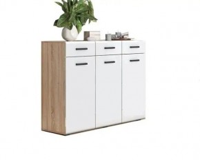 Нэнси New Комод ЛДСП (3д+3ящ) Белый глянец/Сонома в Сысерти - sysert.mebel24.online | фото