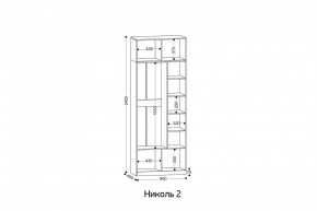 НИКОЛЬ 2 шкаф 2-х створчатый в Сысерти - sysert.mebel24.online | фото 3