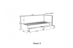 НИЛЬС - 3 Кровать с ортопедом 900 в Сысерти - sysert.mebel24.online | фото 2