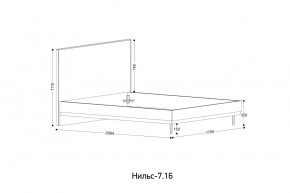 НИЛЬС - 7.16 Кровать с ортопедом 1600 в Сысерти - sysert.mebel24.online | фото 2