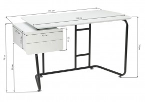 Офисная мебель Desk white / black в Сысерти - sysert.mebel24.online | фото 2