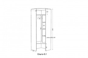 ОЛЬГА 9.1 Шкаф угловой без зеркала в Сысерти - sysert.mebel24.online | фото 2