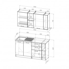 ОЛЬГА Кухонный гарнитур Нормал 4 (1500 мм ) в Сысерти - sysert.mebel24.online | фото 2