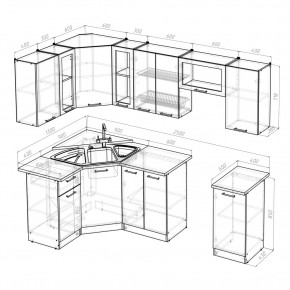 ОЛЬГА Кухонный гарнитур Оптима 1 (1300*2500 мм) в Сысерти - sysert.mebel24.online | фото 2