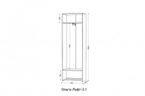 ОЛЬГА-ЛОФТ 3.1 Шкаф 2-х створчатый с зеркалом в Сысерти - sysert.mebel24.online | фото 2