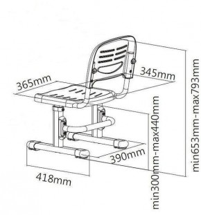 Парта-трансофрмер Amare II Blue + ящик + SST3 Blue в Сысерти - sysert.mebel24.online | фото 8