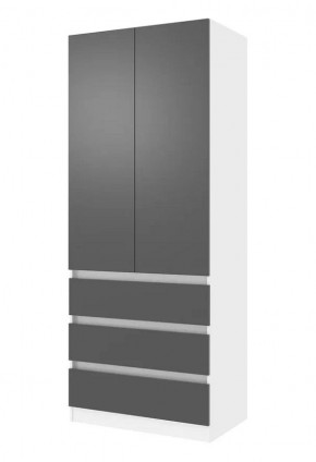 Парус Шкаф 2-х ств. 800 (Белый/Графит) в Сысерти - sysert.mebel24.online | фото