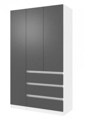 Парус Шкаф 3-х ств. 1200 (Белый/Графит) в Сысерти - sysert.mebel24.online | фото