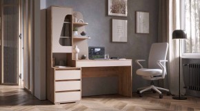 ПИФАГОР Стол компьютерный (дуб вотан/кашемир) в Сысерти - sysert.mebel24.online | фото