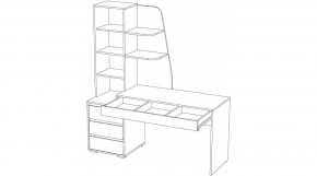 ПИФАГОР Стол компьютерный (дуб вотан/кашемир) в Сысерти - sysert.mebel24.online | фото 3