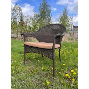 Плетеное кресло LV-140B-Brown с подушкой в комплекте в Сысерти - sysert.mebel24.online | фото