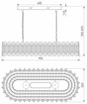 Подвесная люстра Bogate-s Chaleur 423/1 в Сысерти - sysert.mebel24.online | фото 5