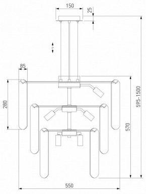 Подвесная люстра Eurosvet Claire 60171 золото в Сысерти - sysert.mebel24.online | фото 5