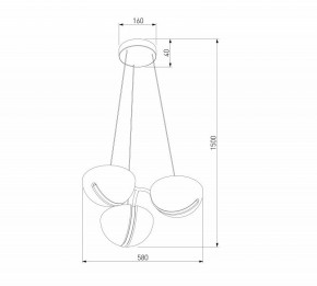Подвесная люстра Eurosvet Emisfero 50083/3 LED золото в Сысерти - sysert.mebel24.online | фото 6