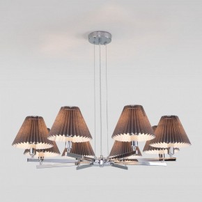 Подвесная люстра Eurosvet Peony 60136/8 хром/графит в Сысерти - sysert.mebel24.online | фото 4