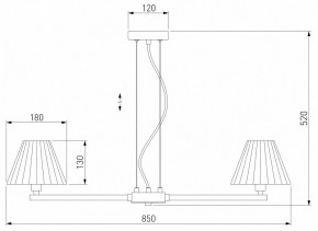 Подвесная люстра Eurosvet Peony 60136/8 хром/серый в Сысерти - sysert.mebel24.online | фото 3