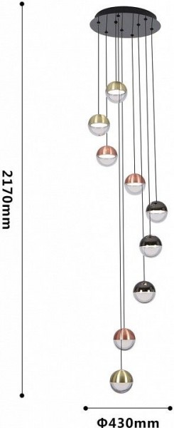 Подвесная люстра Favourite Luna 4371-9P в Сысерти - sysert.mebel24.online | фото 5