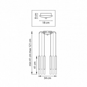 Подвесная люстра Lightstar Tubo L8T747147 в Сысерти - sysert.mebel24.online | фото 2