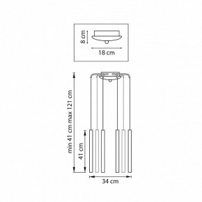 Подвесная люстра Lightstar Tubo L8T747243 в Сысерти - sysert.mebel24.online | фото 3