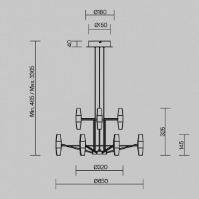 Подвесная люстра Maytoni Arana MOD401PL-L72BS3K в Сысерти - sysert.mebel24.online | фото 5