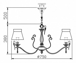 Подвесная люстра Maytoni Bird ARM013-08-W в Сысерти - sysert.mebel24.online | фото 5