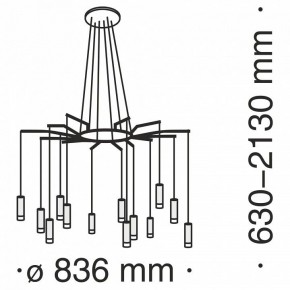 Подвесная люстра Maytoni Davida MOD035PL-12B в Сысерти - sysert.mebel24.online | фото 6