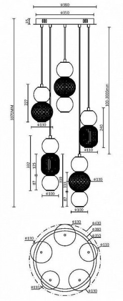 Подвесная люстра Maytoni Drop MOD273PL-L80G3K в Сысерти - sysert.mebel24.online | фото 2