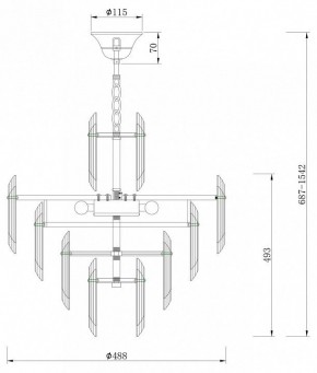 Подвесная люстра Maytoni Flare DIA200PL-06G в Сысерти - sysert.mebel24.online | фото 7