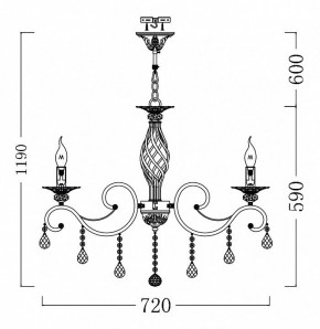 Подвесная люстра Maytoni Grace ARM247-08-G в Сысерти - sysert.mebel24.online | фото 4