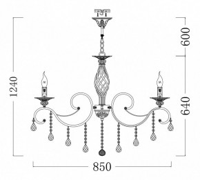 Подвесная люстра Maytoni Grace ARM247-10-G в Сысерти - sysert.mebel24.online | фото 7